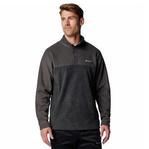 Columbia Steens Mountain II Half Snap Pullover Sweater Fleece Sweatshirt XL Grey